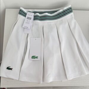 Lacoste White Skirt with Green Accents